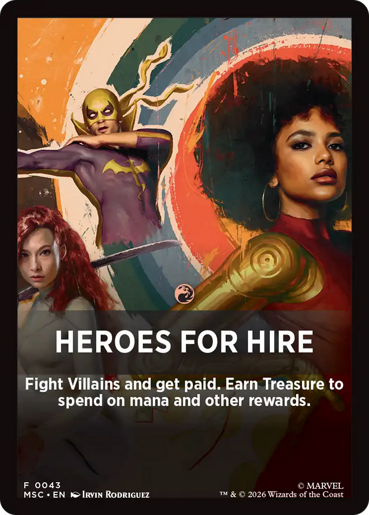 Heroes For Hire Theme Card [Marvel Super Heroes Commander] | Shuffle n Cut Hobbies & Games