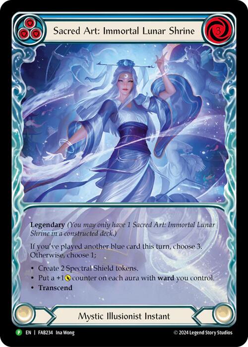 Sacred Art: Immortal Lunar Shrine [FAB234] (Promo)  Rainbow Foil | Shuffle n Cut Hobbies & Games