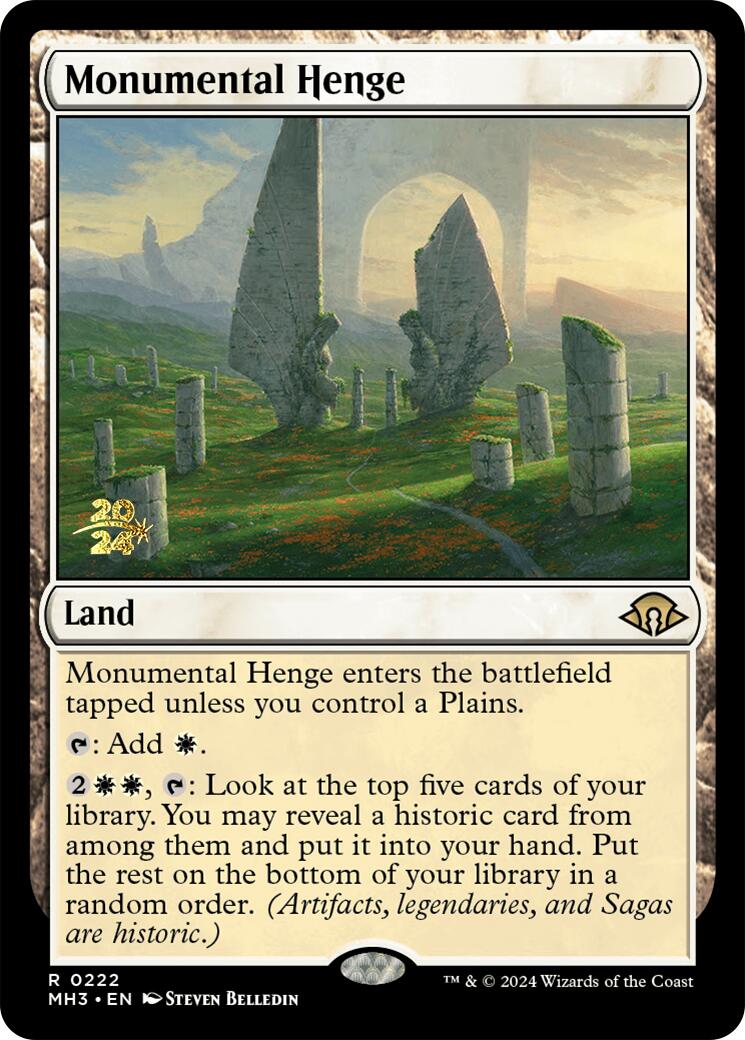 Monumental Henge [Modern Horizons 3 Prerelease Promos] | Shuffle n Cut Hobbies & Games