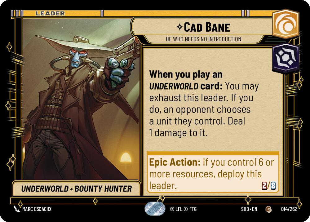 Cad Bane - He Who Needs No Introduction (014/262) (014/262) [Shadows of the Galaxy] | Shuffle n Cut Hobbies & Games