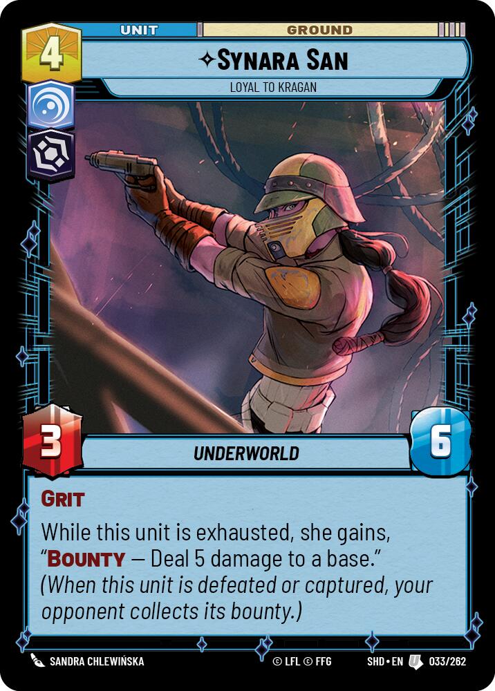 Synara San - Loyal to Kragan (033/262) (033/262) [Shadows of the Galaxy] | Shuffle n Cut Hobbies & Games