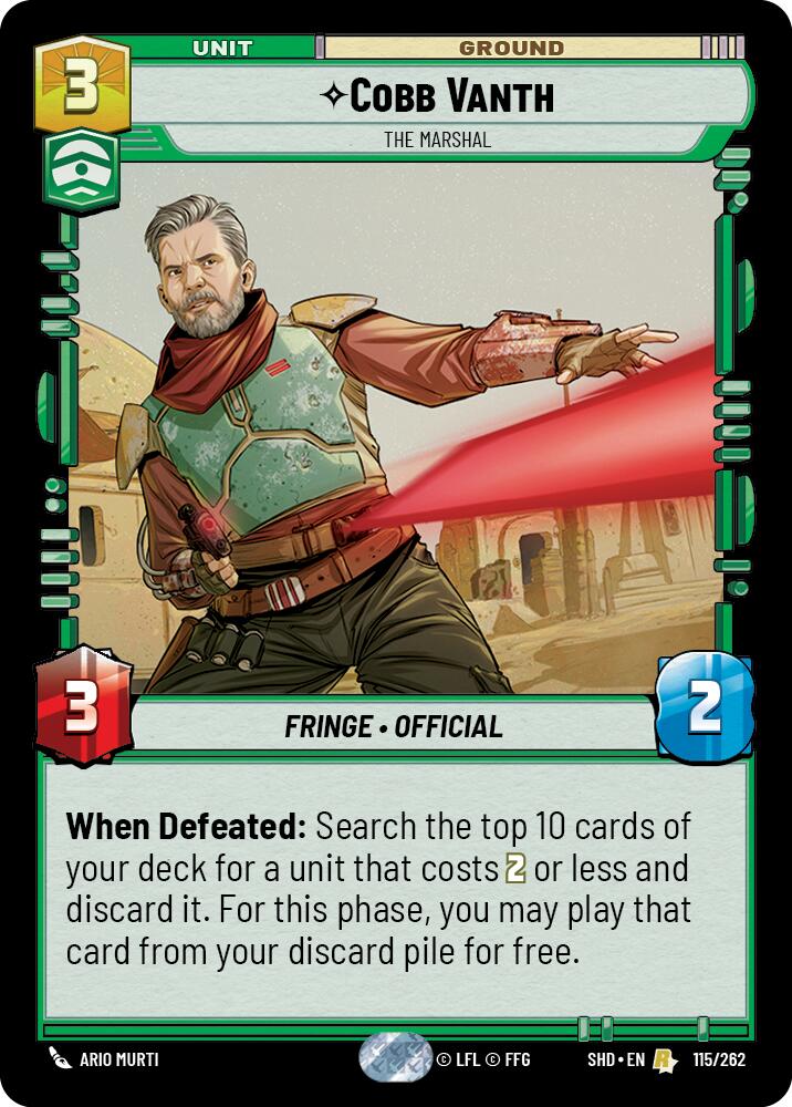 Cobb Vanth - The Marshal (115/262) (115/262) [Shadows of the Galaxy] | Shuffle n Cut Hobbies & Games