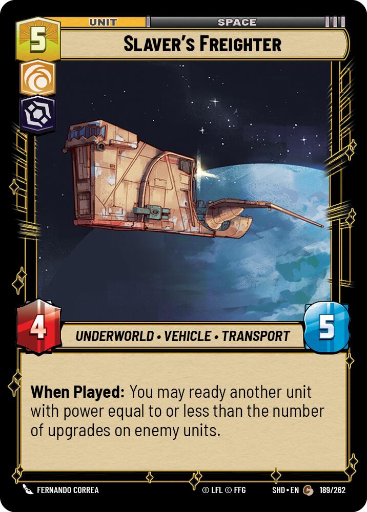 Slaver's Freighter (189/262) (189/262) [Shadows of the Galaxy] | Shuffle n Cut Hobbies & Games
