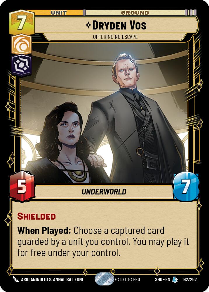 Dryden Vos - Offering No Escape (192/262) (192/262) [Shadows of the Galaxy] | Shuffle n Cut Hobbies & Games