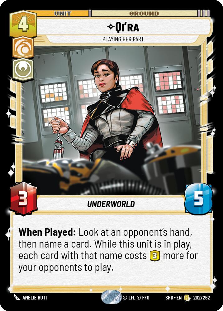 Qi'ra - Playing Her Part (202/262) (202/262) [Shadows of the Galaxy] | Shuffle n Cut Hobbies & Games