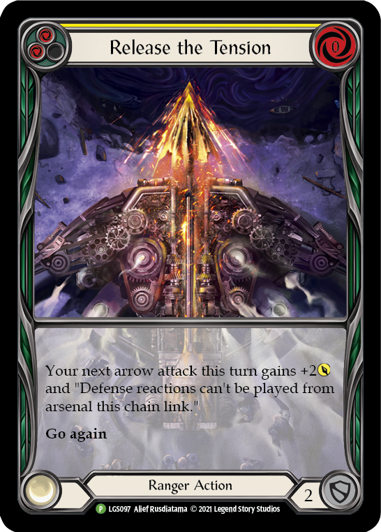 Release the Tension (Yellow) [LGS097] (Promo)  Rainbow Foil | Shuffle n Cut Hobbies & Games