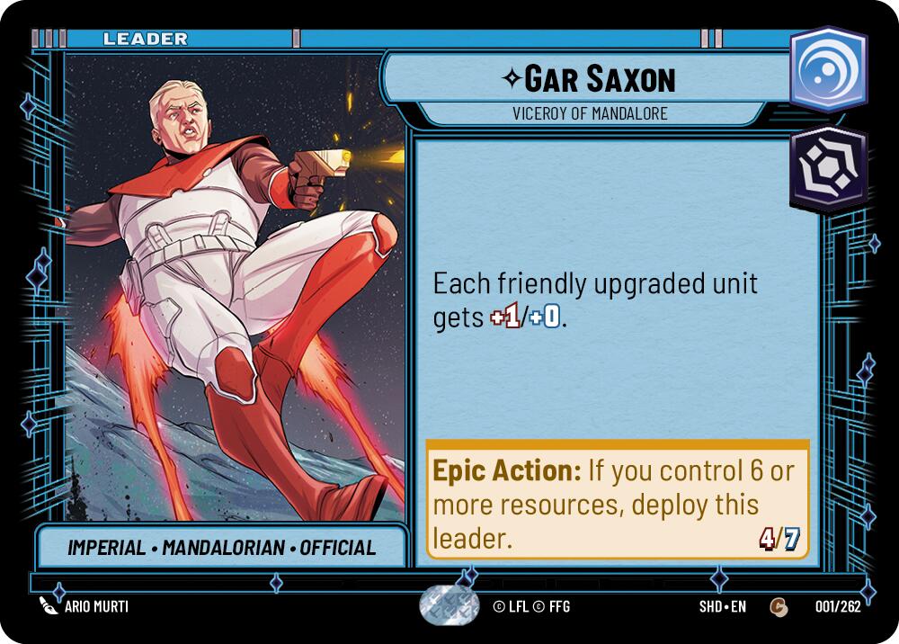 Gar Saxon - Viceroy of Mandalore (001/262) (001/262) [Shadows of the Galaxy] | Shuffle n Cut Hobbies & Games