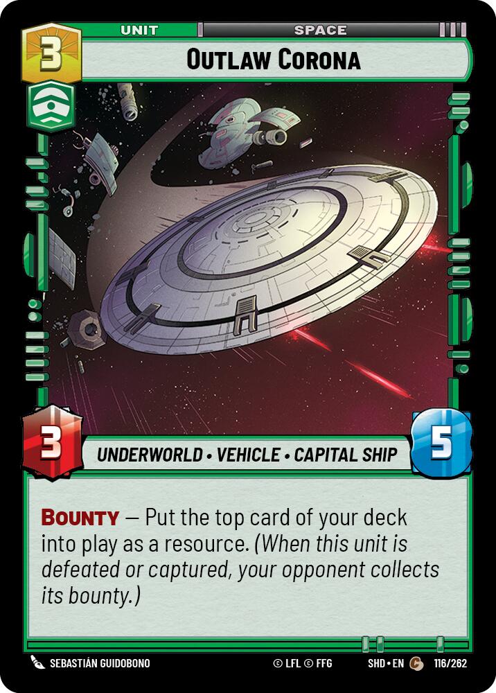 Outlaw Corona (116/262) (116/262) [Shadows of the Galaxy] | Shuffle n Cut Hobbies & Games