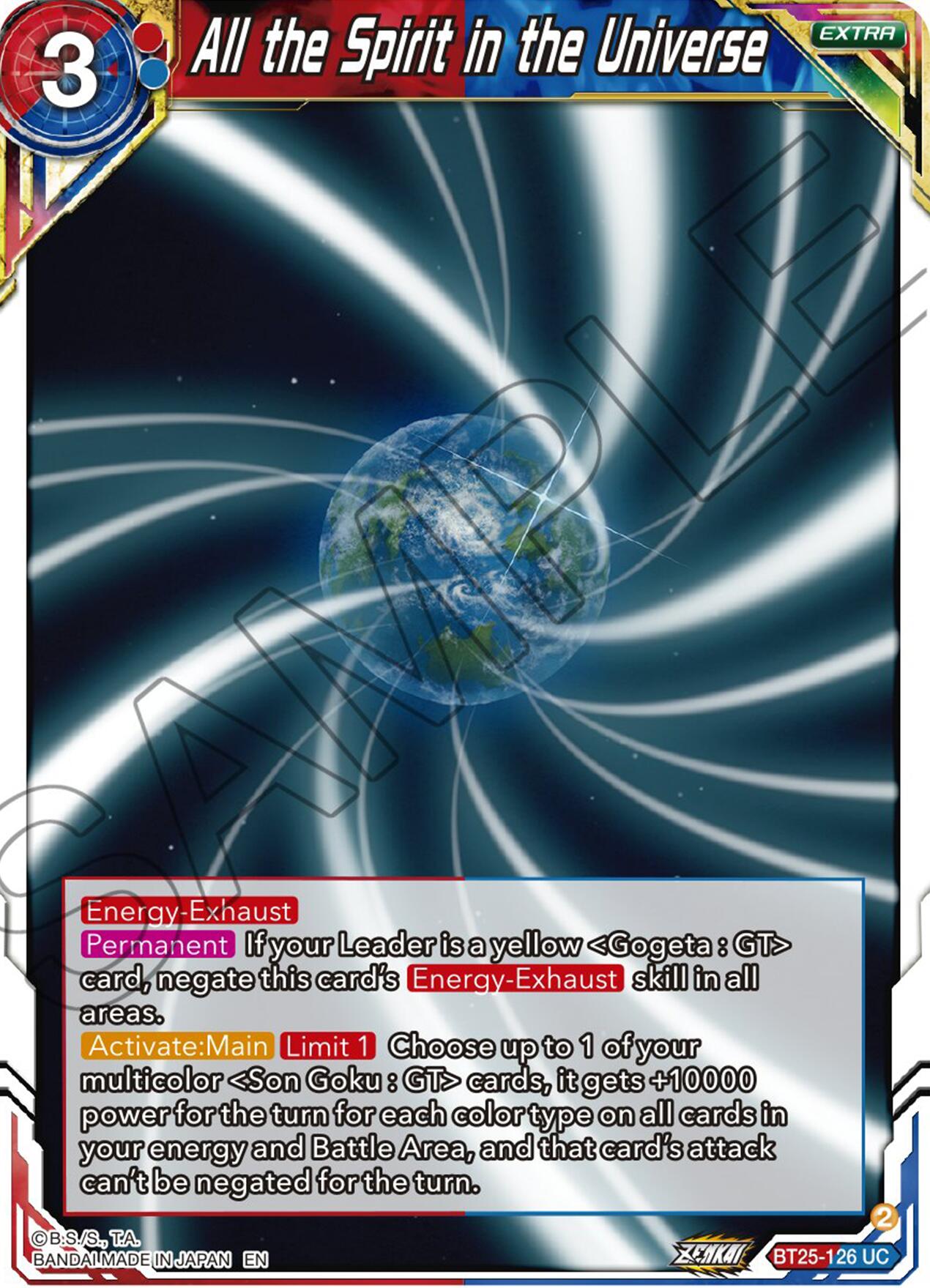 All the Spirit in the Universe (BT25-126) [Legend of the Dragon Balls] | Shuffle n Cut Hobbies & Games