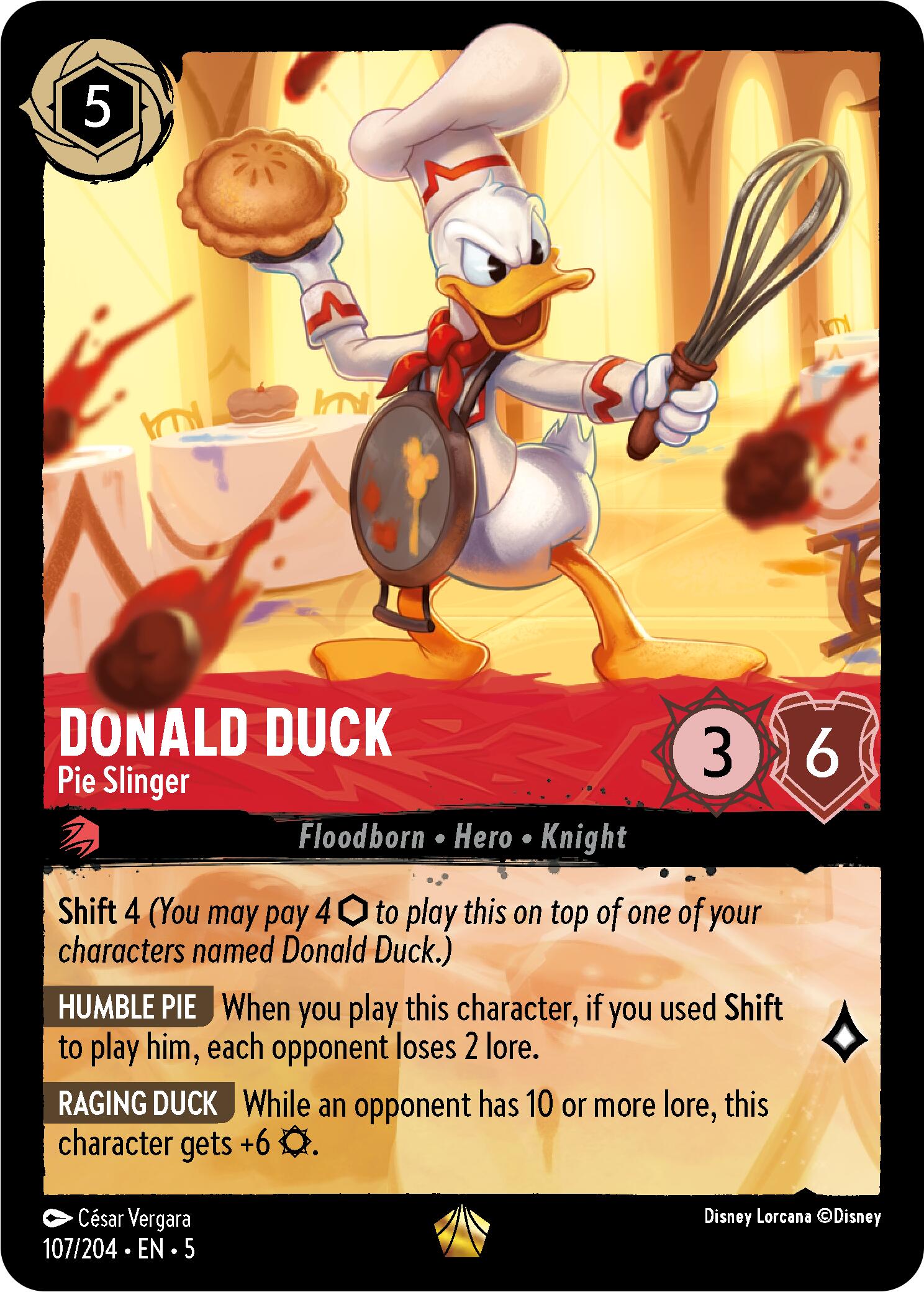 Donald Duck - Pie Slinger (107/204) [Shimmering Skies] | Shuffle n Cut Hobbies & Games