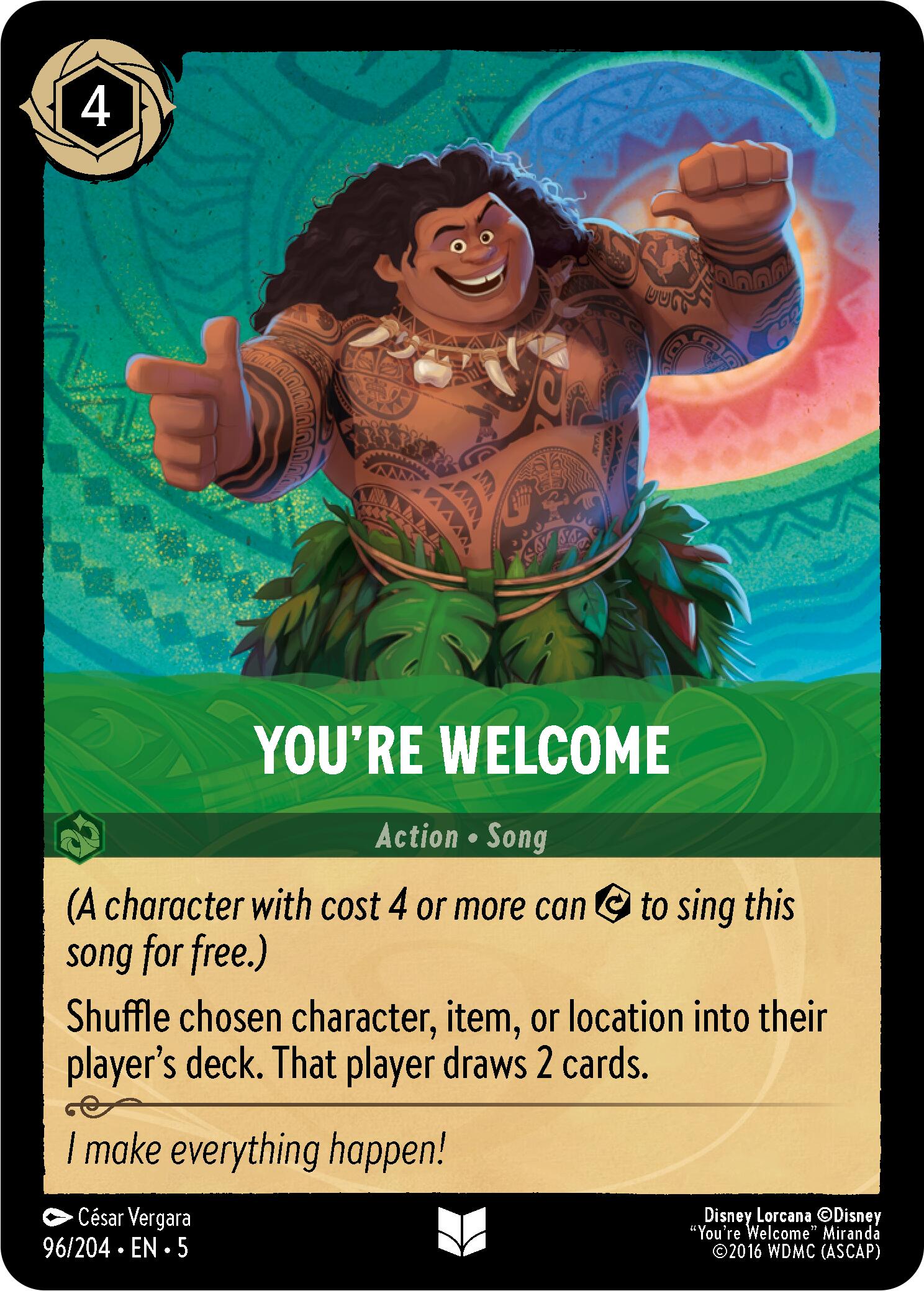 You're Welcome (96/204) [Shimmering Skies] | Shuffle n Cut Hobbies & Games