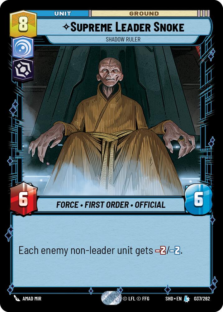 Supreme Leader Snoke - Shadow Ruler (037/262) (037/262) [Shadows of the Galaxy] | Shuffle n Cut Hobbies & Games
