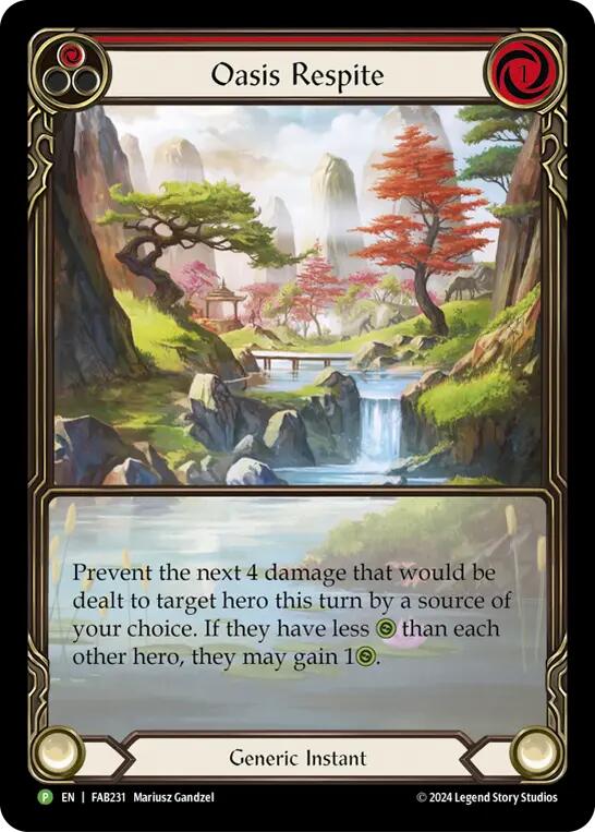 Oasis Respite [UPR221] (Promo)  Rainbow Foil | Shuffle n Cut Hobbies & Games
