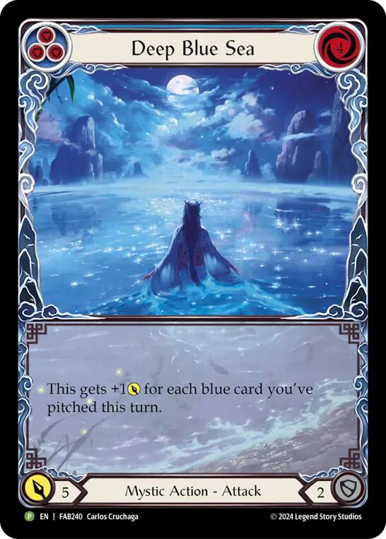 Deep Blue Sea [FAB240] (Promo)  Rainbow Foil | Shuffle n Cut Hobbies & Games
