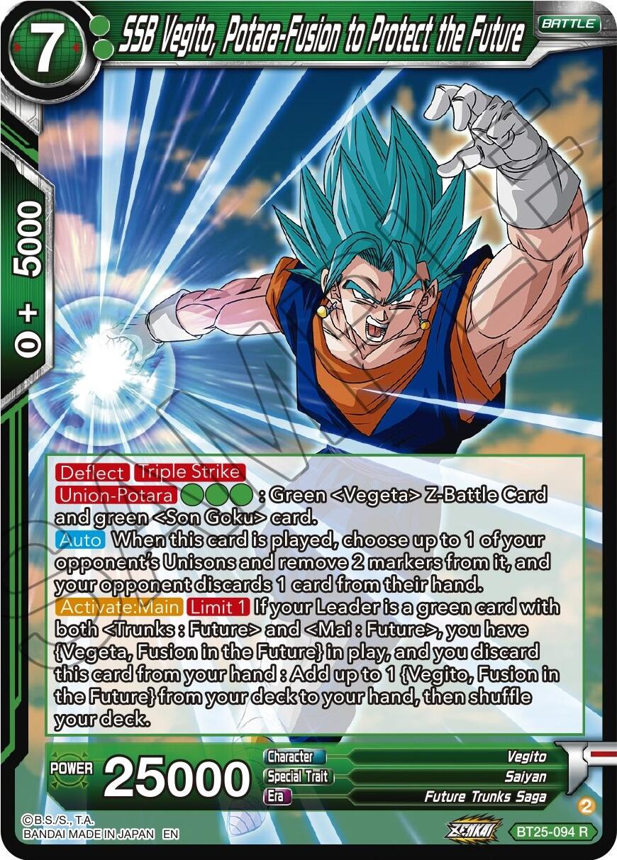 SSB Vegito, Potara-Fusion to Protect the Future (BT25-094) [Legend of the Dragon Balls] | Shuffle n Cut Hobbies & Games