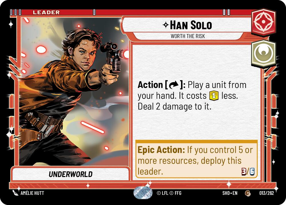 Han Solo - Worth the Risk (013/262) (013/262) [Shadows of the Galaxy] | Shuffle n Cut Hobbies & Games
