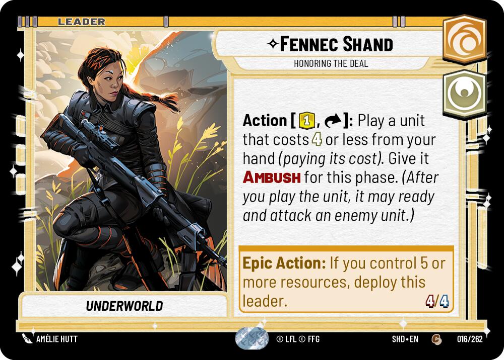 Fennec Shand - Honoring the Deal (016/262) (016/262) [Shadows of the Galaxy] | Shuffle n Cut Hobbies & Games