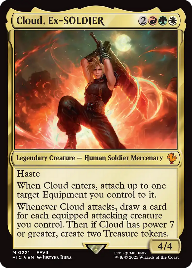 Cloud, Ex-SOLDIER (Surge Foil) [FINAL FANTASY Commander] | Shuffle n Cut Hobbies & Games