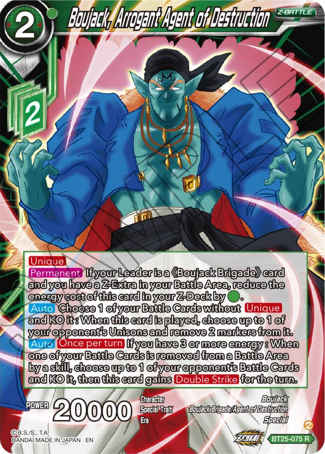 Boujack, Arrogant Agent of Destruction (BT25-075) [Legend of the Dragon Balls] | Shuffle n Cut Hobbies & Games