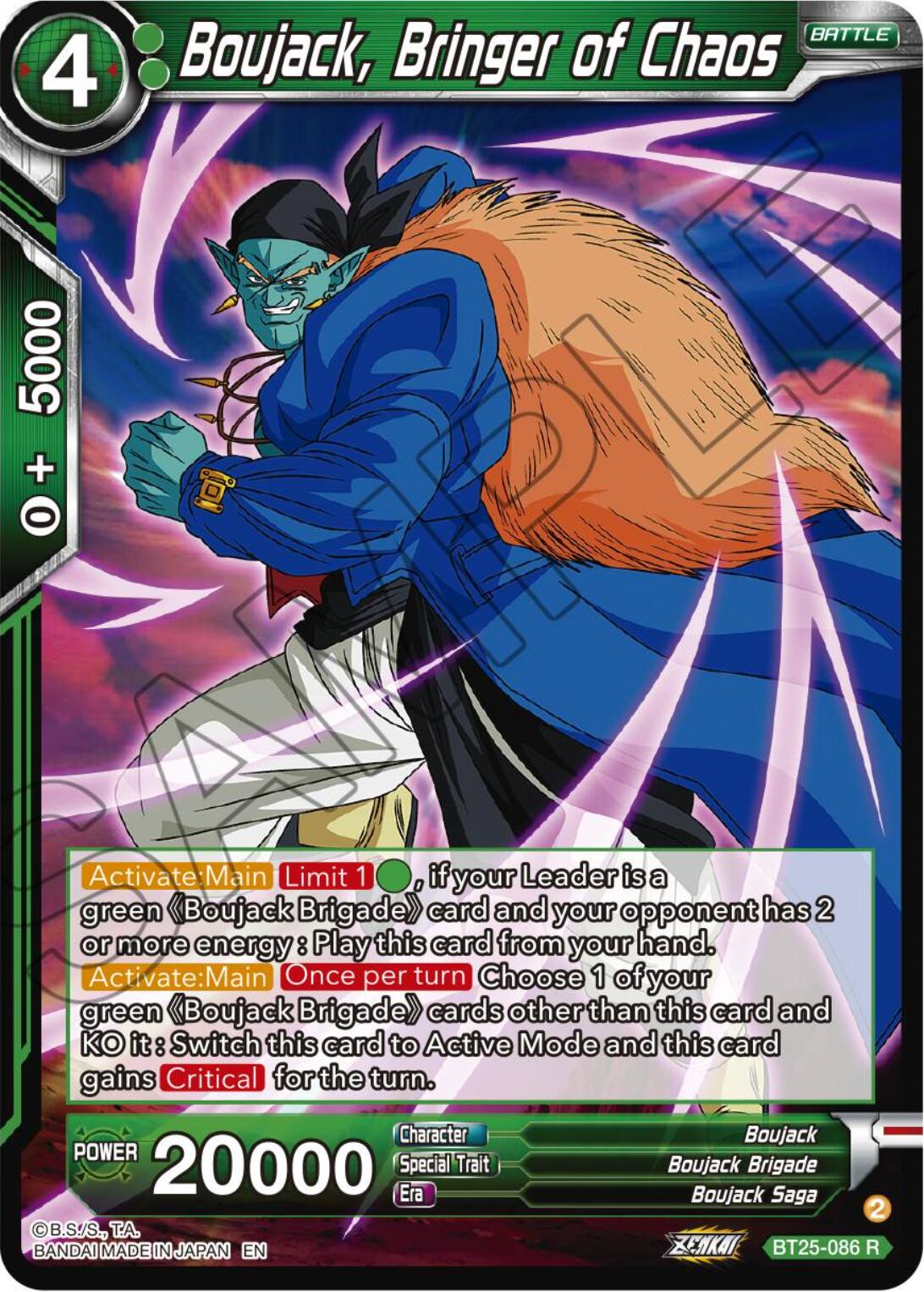 Boujack, Bringer of Chaos (BT25-086) [Legend of the Dragon Balls] | Shuffle n Cut Hobbies & Games