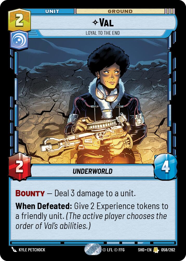 Val - Loyal to the End (058/262) (058/262) [Shadows of the Galaxy] | Shuffle n Cut Hobbies & Games