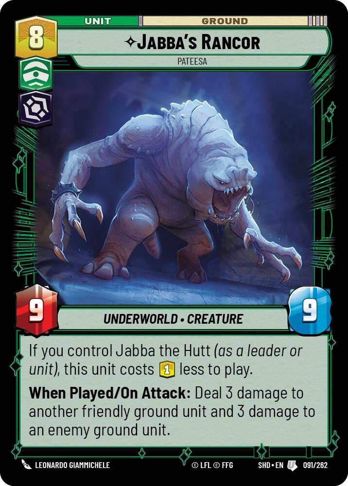 Jabba's Rancor - Pateesa (091/262) (091/262) [Shadows of the Galaxy] | Shuffle n Cut Hobbies & Games