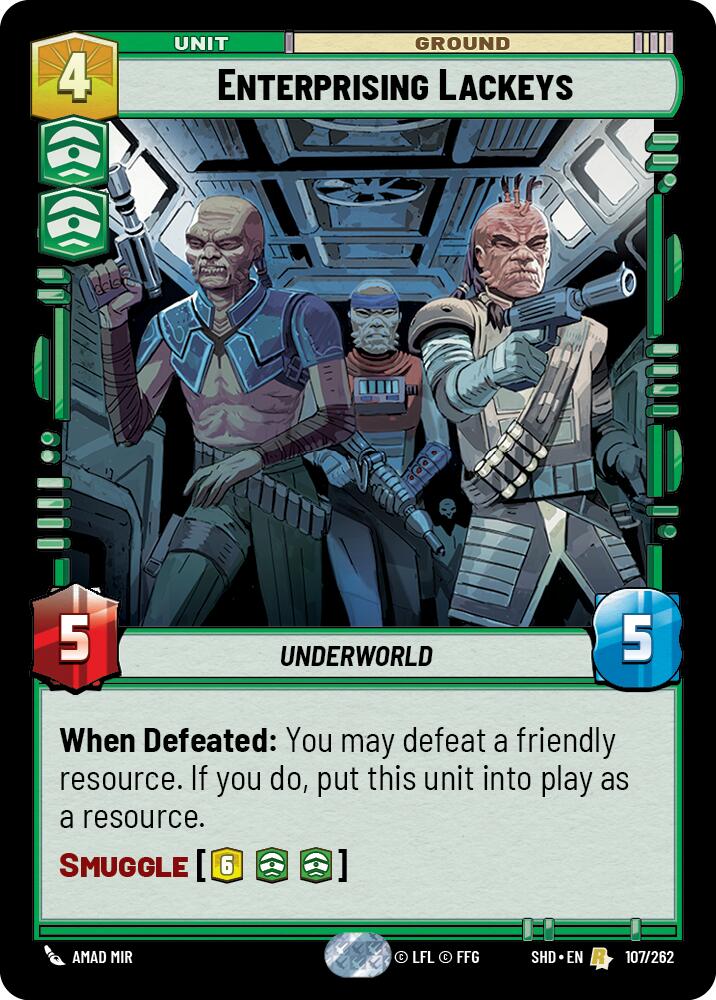 Enterprising Lackeys (107/262) (107/262) [Shadows of the Galaxy] | Shuffle n Cut Hobbies & Games
