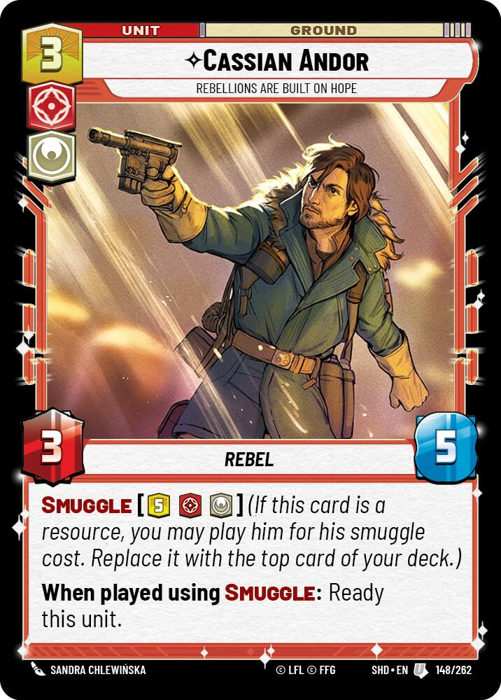 Cassian Andor - Rebellions Are Built On Hope (148/262) (148/262) [Shadows of the Galaxy] | Shuffle n Cut Hobbies & Games