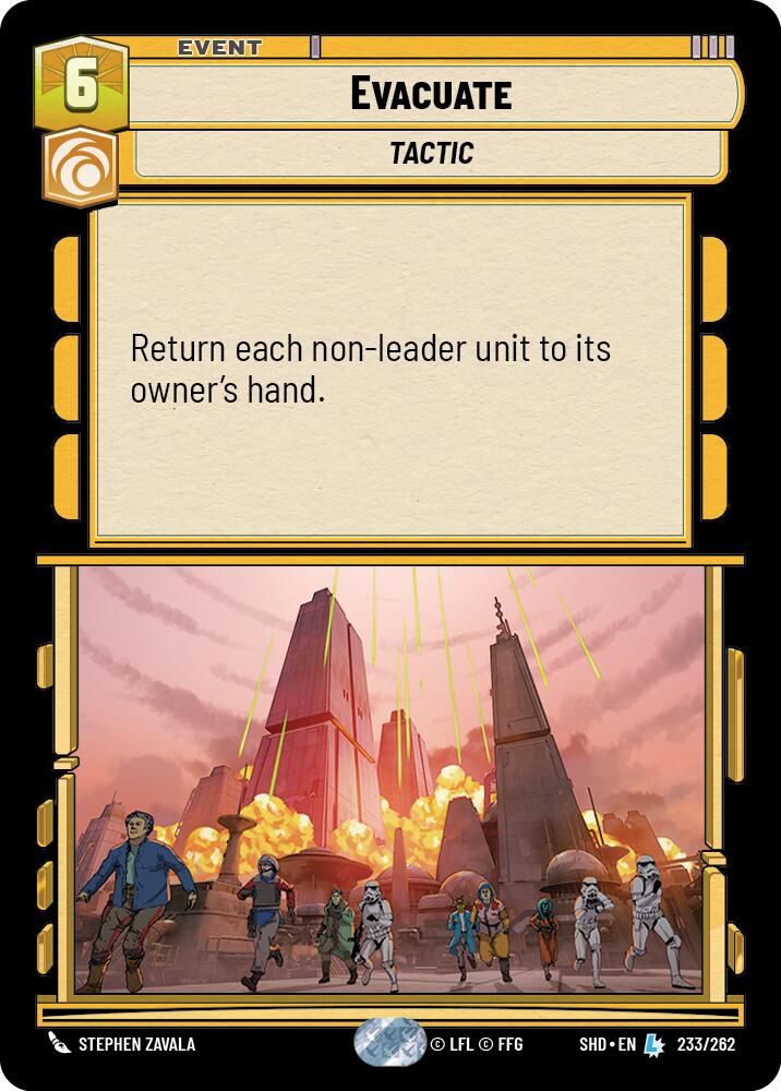 Evacuate (233/262) (233/262) [Shadows of the Galaxy] | Shuffle n Cut Hobbies & Games