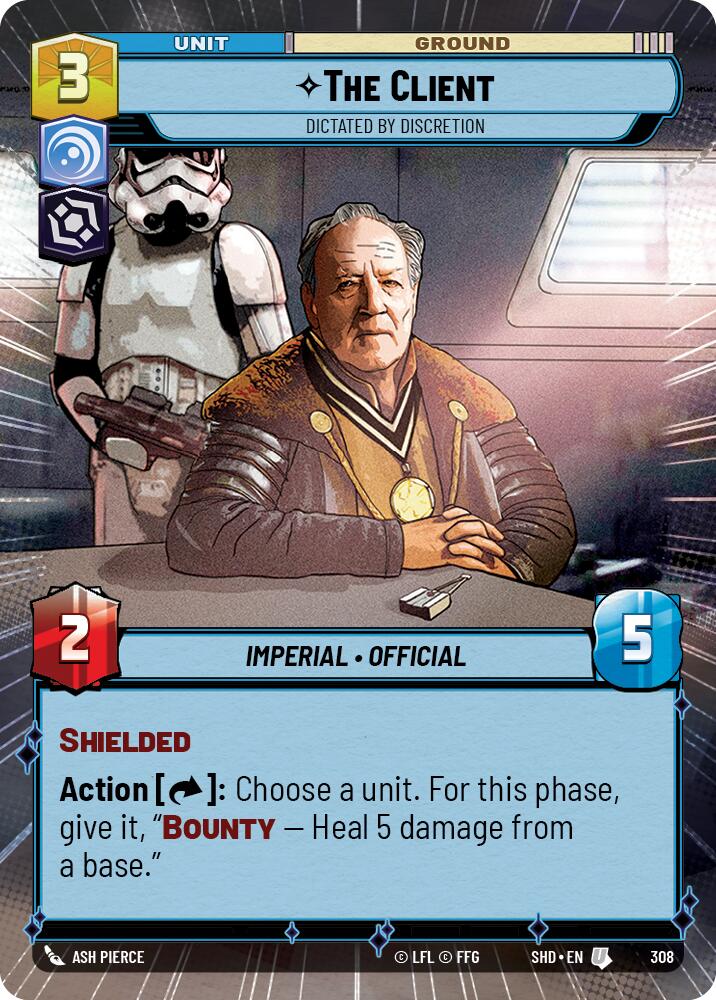 The Client - Dictated by Discretion (308) (Hyperspace) (308) [Shadows of the Galaxy] | Shuffle n Cut Hobbies & Games