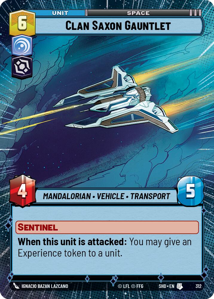 Clan Saxon Gauntlet (312) (Hyperspace) (312) [Shadows of the Galaxy] | Shuffle n Cut Hobbies & Games