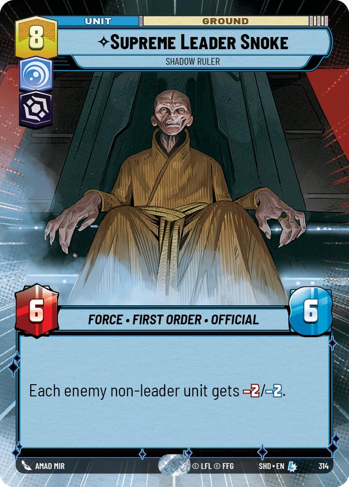 Supreme Leader Snoke - Shadow Ruler (314) (Hyperspace) (314) [Shadows of the Galaxy] | Shuffle n Cut Hobbies & Games
