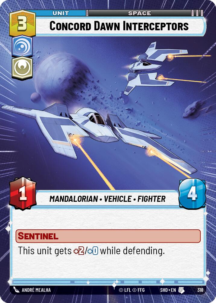 Concord Dawn Interceptors (318) (Hyperspace) (318) [Shadows of the Galaxy] | Shuffle n Cut Hobbies & Games