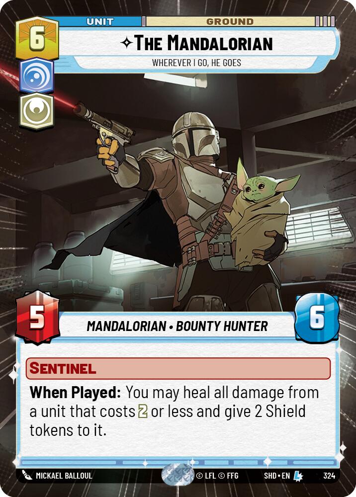 The Mandalorian - Wherever I Go, He Goes (324) (Hyperspace) (324) [Shadows of the Galaxy] | Shuffle n Cut Hobbies & Games