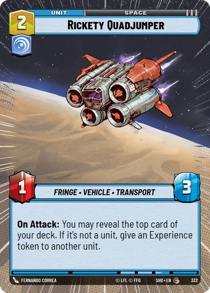 Rickety Quadjumper (332) (Hyperspace) (332) [Shadows of the Galaxy] | Shuffle n Cut Hobbies & Games