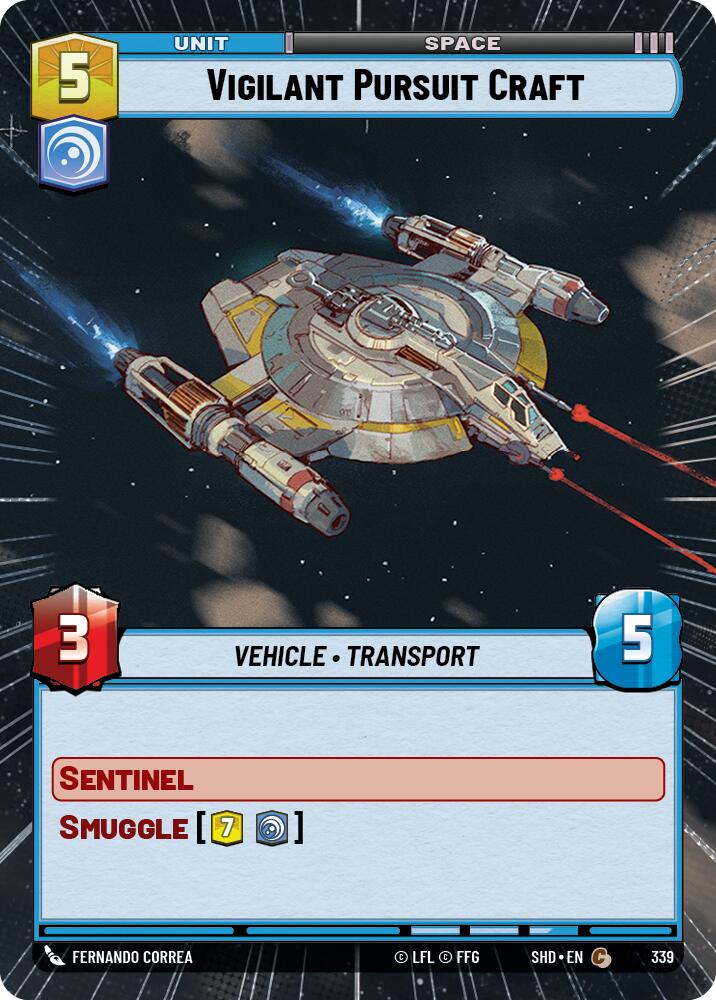 Vigilant Pursuit Craft (339) (Hyperspace) (339) [Shadows of the Galaxy] | Shuffle n Cut Hobbies & Games