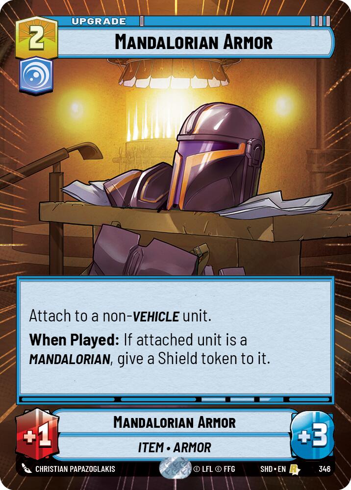 Mandalorian Armor (346) (Hyperspace) (346) [Shadows of the Galaxy] | Shuffle n Cut Hobbies & Games