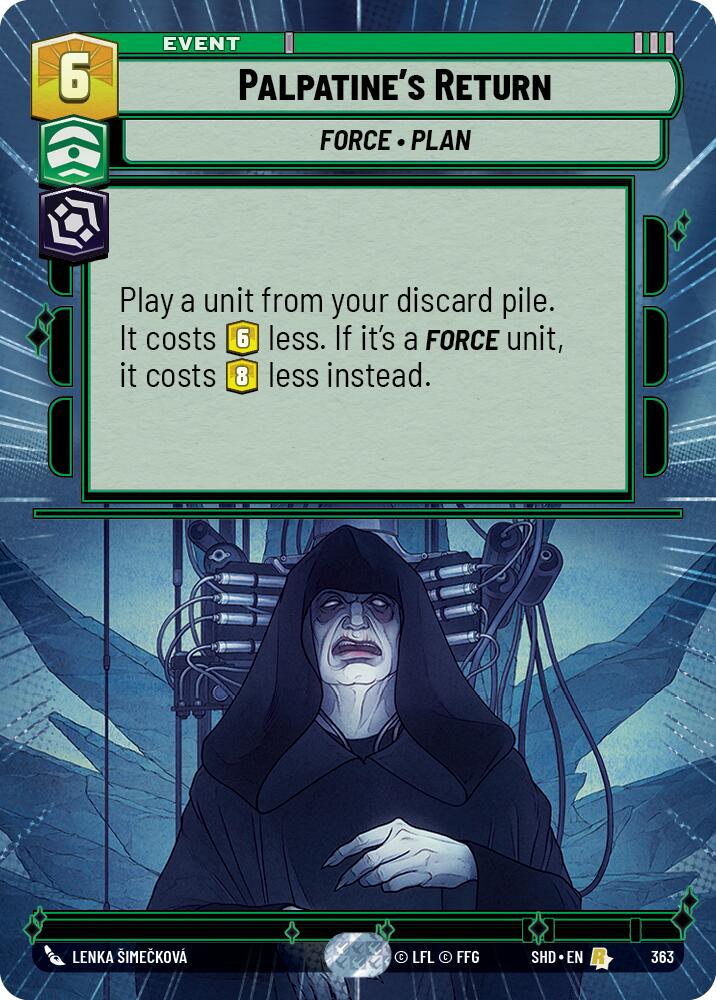 Palpatine's Return (363) (Hyperspace) (363) [Shadows of the Galaxy] | Shuffle n Cut Hobbies & Games