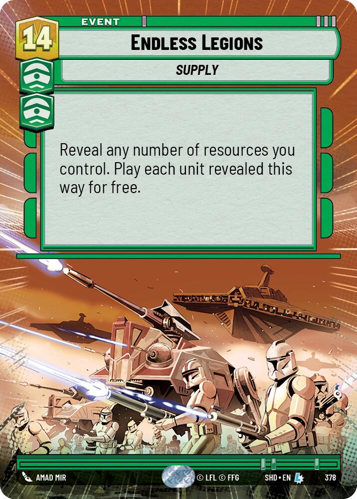 Endless Legions (378) (Hyperspace) (378) [Shadows of the Galaxy] | Shuffle n Cut Hobbies & Games