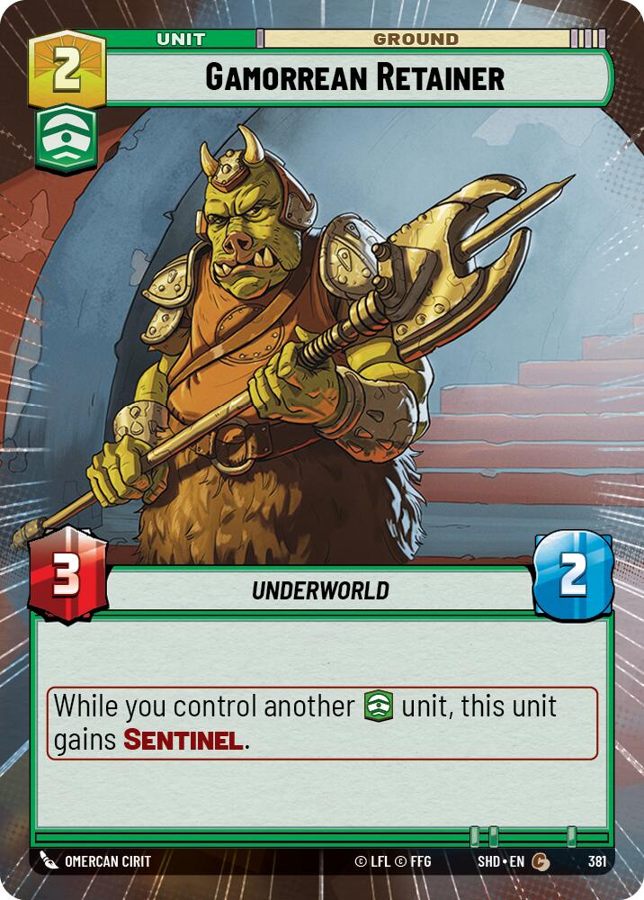 Gamorrean Retainer (381) (Hyperspace) (381) [Shadows of the Galaxy] | Shuffle n Cut Hobbies & Games