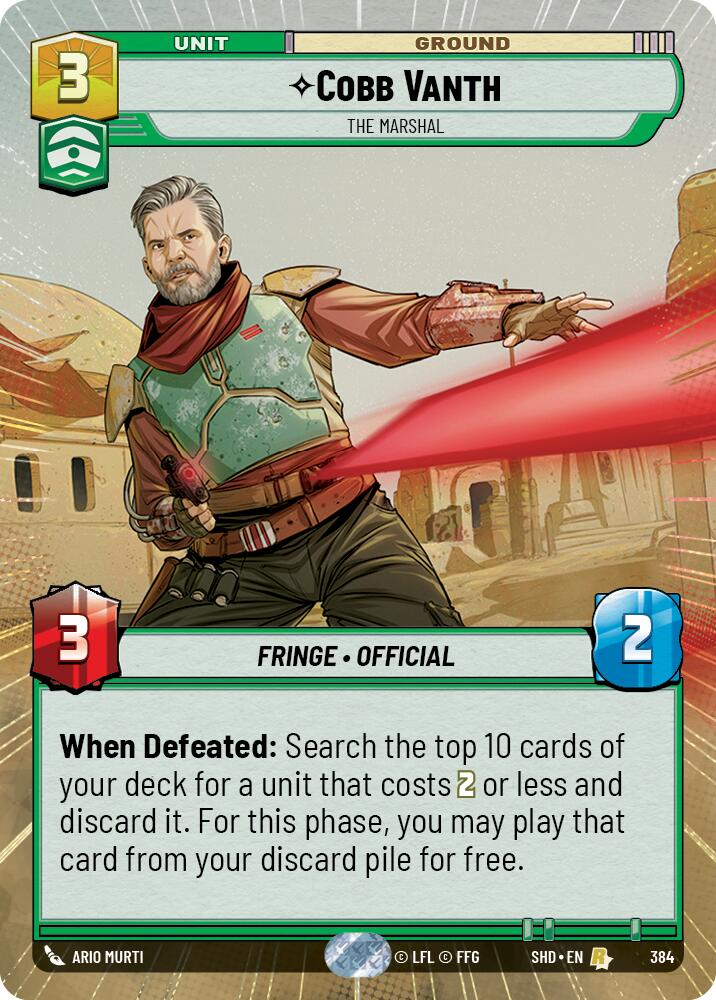 Cobb Vanth - The Marshal (384) (Hyperspace) (384) [Shadows of the Galaxy] | Shuffle n Cut Hobbies & Games