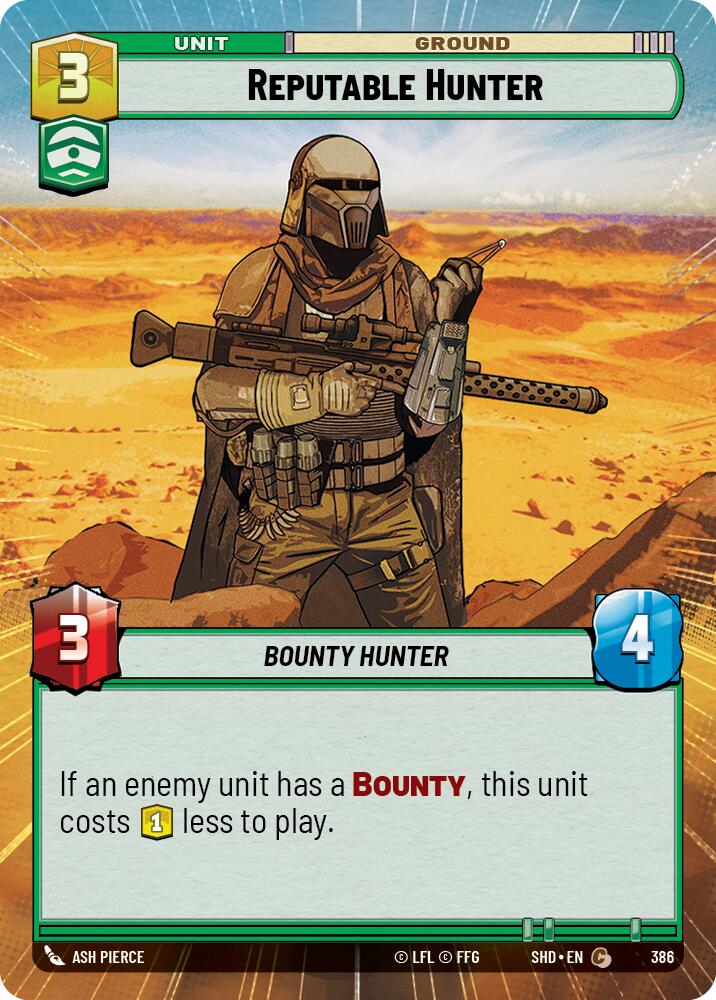 Reputable Hunter (386) (Hyperspace) (386) [Shadows of the Galaxy] | Shuffle n Cut Hobbies & Games