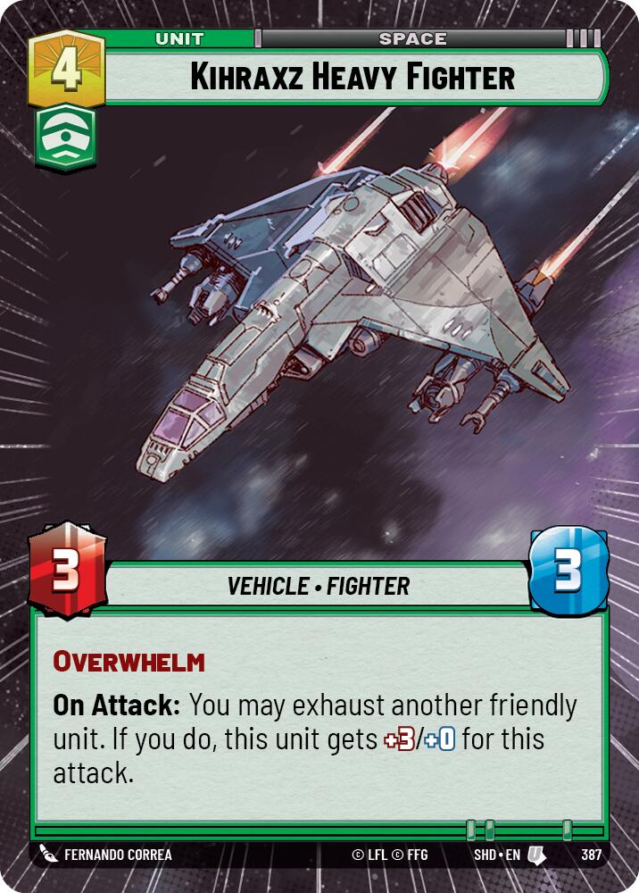 Kihraxz Heavy Fighter (387) (Hyperspace) (387) [Shadows of the Galaxy] | Shuffle n Cut Hobbies & Games