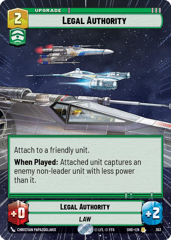 Legal Authority (393) (Hyperspace) (393) [Shadows of the Galaxy] | Shuffle n Cut Hobbies & Games
