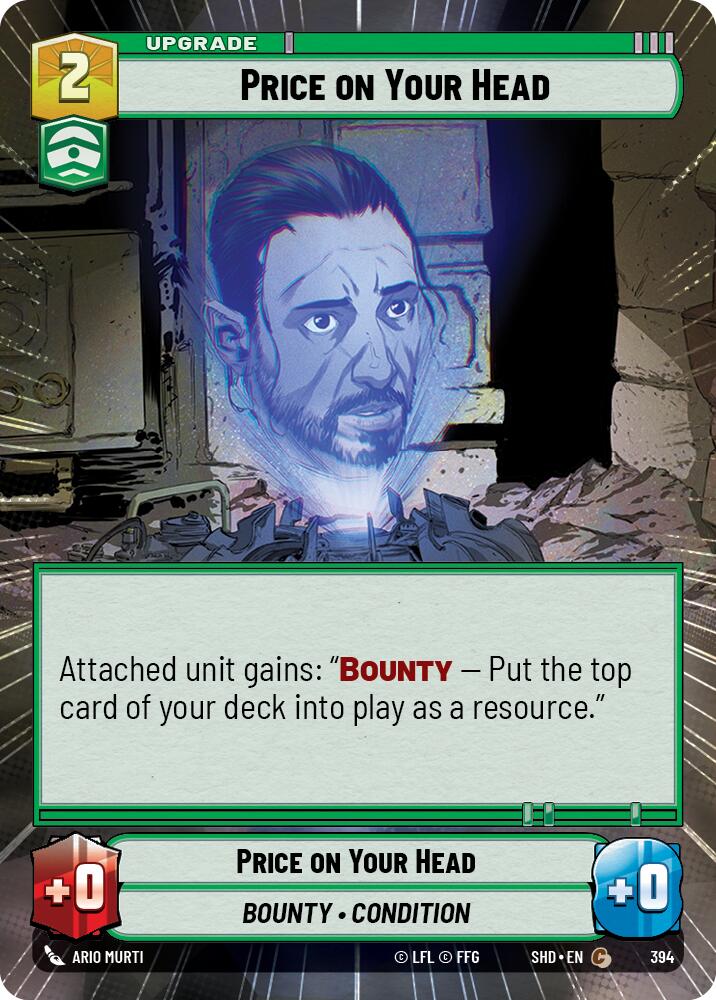 Price on Your Head (394) (Hyperspace) (394) [Shadows of the Galaxy] | Shuffle n Cut Hobbies & Games
