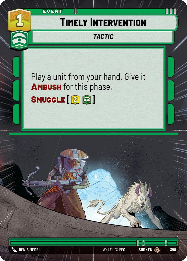 Timely Intervention (398) (Hyperspace) (398) [Shadows of the Galaxy] | Shuffle n Cut Hobbies & Games