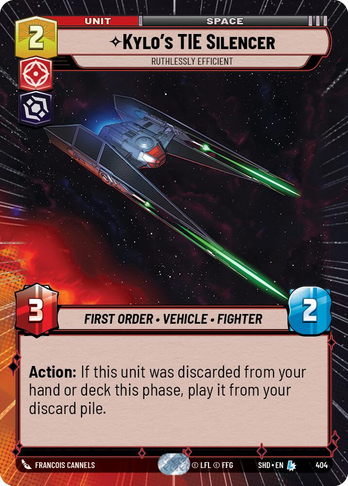 Kylo's TIE Silencer - Ruthlessly Efficient (404) (Hyperspace) (404) [Shadows of the Galaxy] | Shuffle n Cut Hobbies & Games