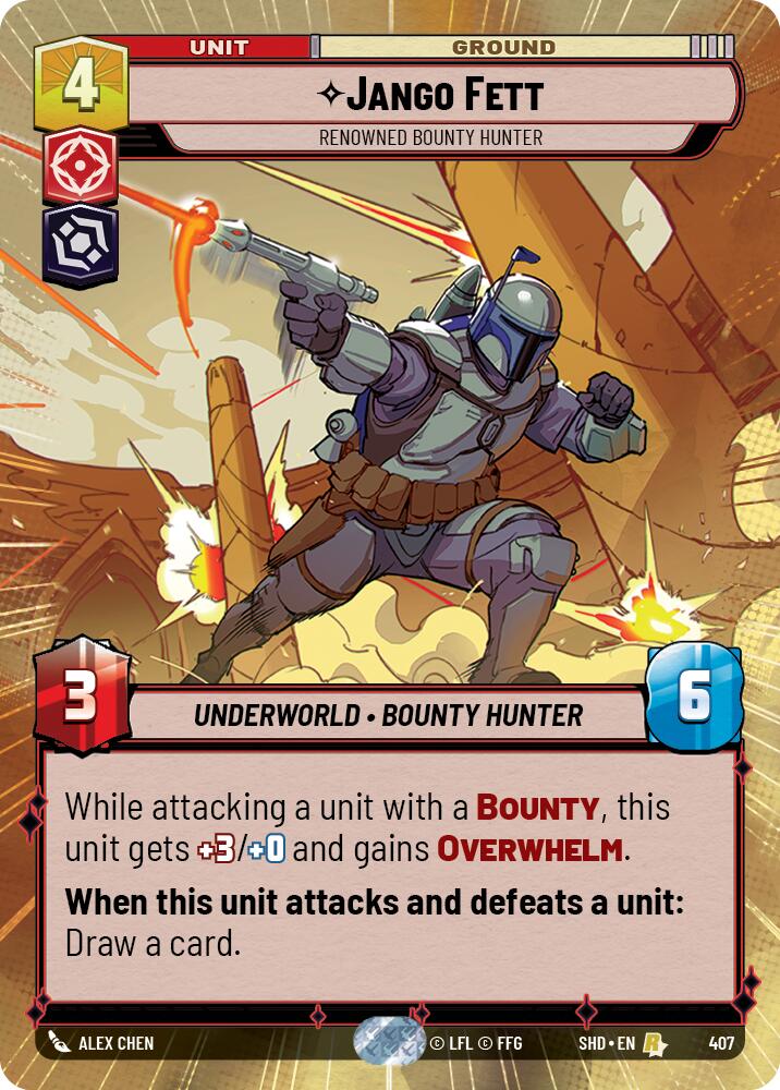 Jango Fett - Renowned Bounty Hunter (407) (Hyperspace) (407) [Shadows of the Galaxy] | Shuffle n Cut Hobbies & Games
