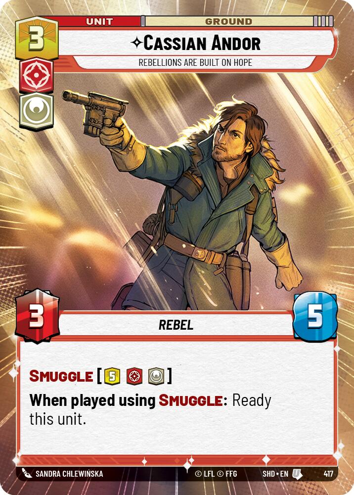 Cassian Andor - Rebellions Are Built On Hope (417) (Hyperspace) (417) [Shadows of the Galaxy] | Shuffle n Cut Hobbies & Games