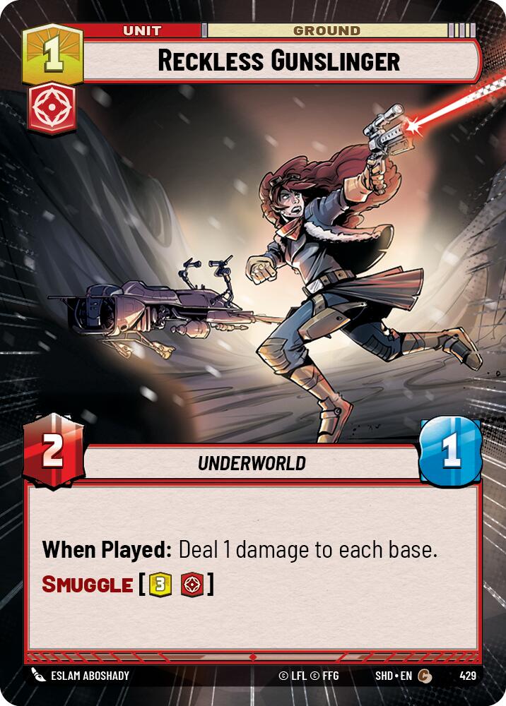 Reckless Gunslinger (429) (Hyperspace) (429) [Shadows of the Galaxy] | Shuffle n Cut Hobbies & Games